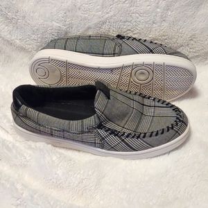Osiris Embark Plaid Loafer Slip On Skateboard Shoes